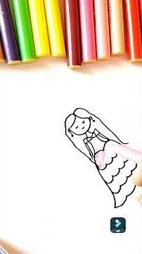 how to draw Barbie in step by step for kids.#barbiedrawing