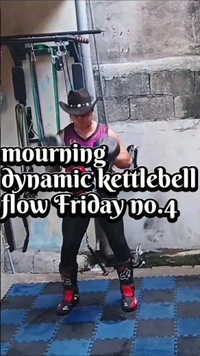 Dynamic Kettlebell Flow exercise Front Squat to Push press