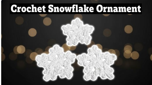 Crochet snowflake ornament tutorial | Easy Christmas decoration