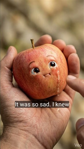 Cute apple crying 😢 😭