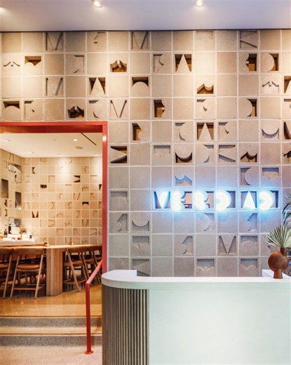 CUBIC PRODUCTS | Custom for @verdadtruemodernmexican | Austin, Texas. Ancient Aztec script reimagined in breeze blocks. Cubic Products: 🧱Custom products... | Instagram