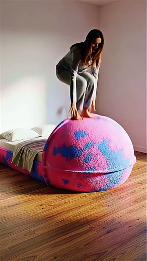 The “Pepperoni Pizza” Bed Splash! 🍕🧀 Would You Sleep Here?