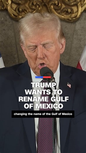 In a press conference on Tuesday, President-elect Donald Trump said he wanted to rename the Gulf of Mexico and call it the Gulf of America. https://cnn.it/40ahv4Z | CNN