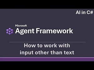How to work with inputs other than text - AI in C# (Microsoft Agent Framework)