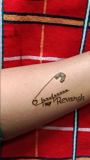 Easy mehndi tattoo / Revansh name mehndi tattoo ideas #nishumehandi #ytshorts #mehndi #shorts