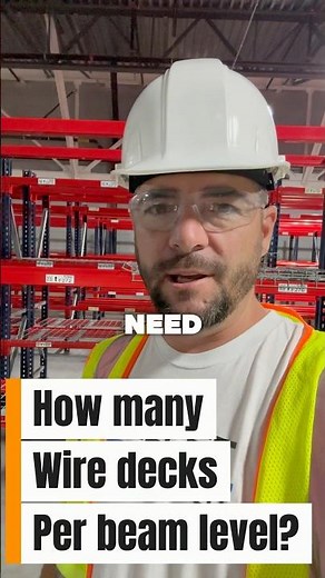 How many wire decks do you need per pallet rack beam level 🤔This video walks you through. #howto