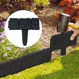 [Hot Item] Outdoor Garden Plastic Red Brick Wall Stone Effect Landscape Lawn Garden Fence