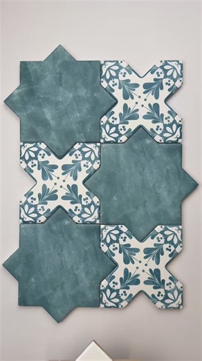 One pattern. Endless personality 🙌 Our Santa Barbara Star Cross tiles can go coastal, Mediterranean, moody, modern — it’s all in how you mix the shades. Which combo is calling your name today? Drop your pick below 👇 | Tile Club