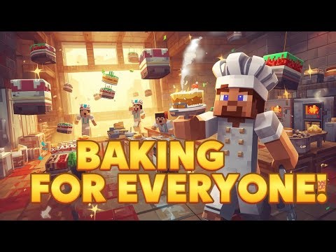 Minecraft But We’re Baking Cakes for Everyone! 🍰 | Cake Shop Challenge #minecraft