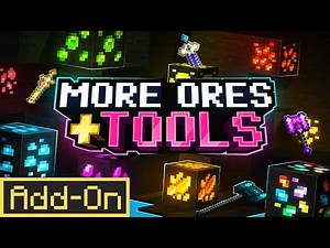 MORE ORES + WEAPONS ADDON: 350 Craftable Tools, Weapons & Armor in Minecraft Bedrock