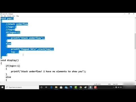 18 Reversing a string using stack C Code