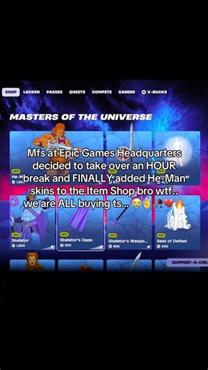 WHY DID IT TAKE EPIC OVER AN HOUR FOR THEM TO UPDATE SHOP? 😭✌️🥀💔