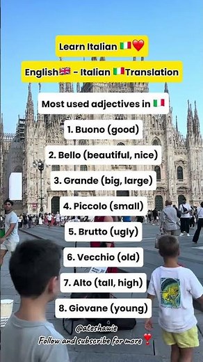 Learn Italian❣️🇮🇹 English-Italian Translation. #learnitalian #lifeinitaly #simplymilan