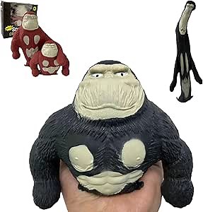 Fun Gorilla Toy,Stretchy Monkey,Squeeze & Stress Relief Rubber Toy,Trending Stretchy Monkey Toy for Kids and Adults,Halloween&Christmas Gift for Kids