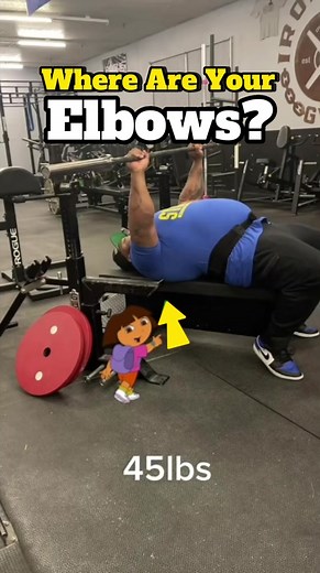 Are your elbows positioned correctly for bench press? #bench #benchpress #bodybuilding #powerlifting #gym #fitness