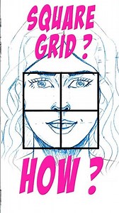 How To Draw a Face Using a Square Grid (Fast Method)