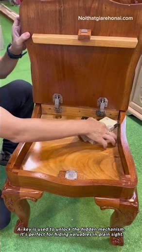 Amazing Woodworking: A Chair with a Hidden Compartment.