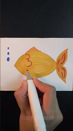 Easy Goldfish Drawing 🐠 | Alcohol Markers | Cute drawing