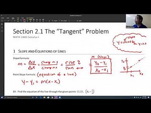 Calculus 1 - 2.1 The "Tangent" Problem