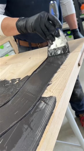 Dustin Mitchell on Instagram: "Some people like it when I do this to countertops and doors and some are indifferent and some hate it. Float coat of dark filler to fill all the saw marks and cracks, sand off most and then apply two coats of finish. The world would be a boring place if we all liked and had the exact same things. Imagine if everyone lived in the exact same house with all the exact same furniture and wore the exact same clothes and drove the exact same vehicle. There’s definitely so