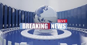 World Breaking News Studio Background For News Report And Breaking News