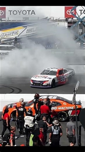 88 goes wild after a NASCAR race win!