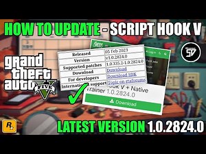GTA V - HOW TO UPDATE SCRIPT HOOK V LATEST VERSION 1.0.2824.0 | SHIVAXD