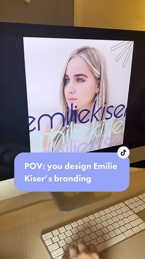 Designing Emilie Kiser's Mint Green and Purple Branding