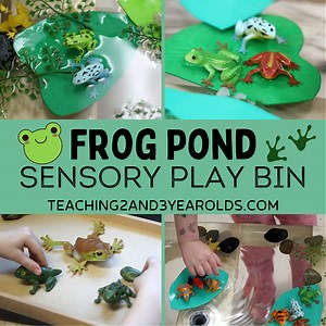 How to Make a Frog Pond Spring Sensory Bin