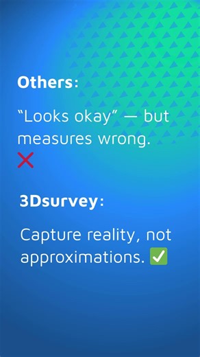 Others: “Looks okay” — but measures wrong. ❌ 3Dsurvey: Capture reality, not approximations. ✅