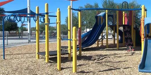 Stray bullet from police gun range practice hits monkey bars at community park