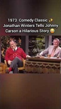 1973 Comedy Classic ✨️ Jonathan Winters Tells Johnny Carson a Hilarious Story 😂