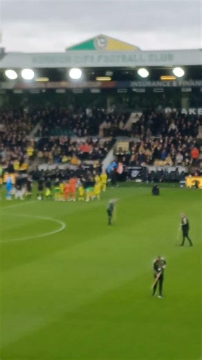 Norwich City v Birmingham City walk out at Carrow Road