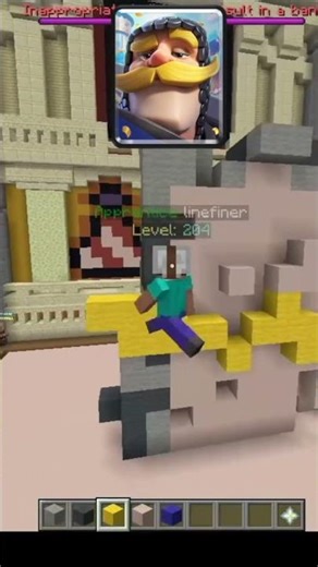 I built Clash Royale in Minecraft until I got 1st...