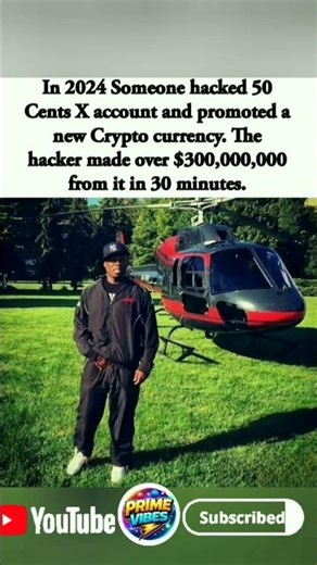 👨‍💻 In 2024, someone hacked 50 Cent's X account and promoted a new cryptocurrency called $GUNIT.#