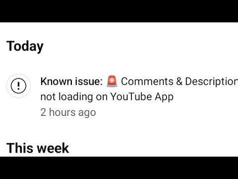 Known Issue 🚨 Comments &Descriptions not loading on YouTube App | YT 🚨 Notice keya