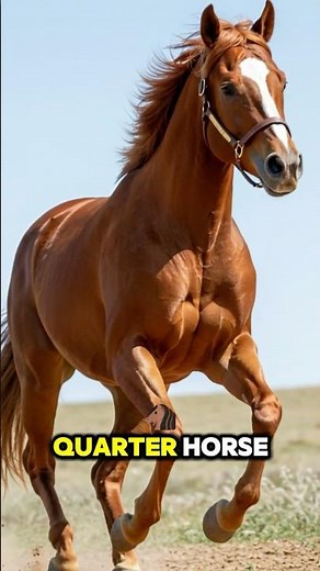 Fastest Horse! Quarter Horse Hits 43 mph on Land! 🏎️🐎 #HorseRacing #AnimalSpeed #Equestrian #short