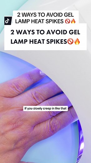Here are 2 ways to avoid heat spikes from gel lamps 🚫🔥 First is to cure over 90 seconds, instead of 60 seconds. A 90 second cure will cure your nails with a less intense light over a longer period of time. Second is to do a regular cure (60 secs) but too SLOWLY inch your hand under the lamp. This also avoids heat spikes by making the light more gradual and less intense! Shop this nail tutorial at: nailcareer.com/store 🪄 Watch full in depth nail tutorials on YouTube: nailcareereducation 🎓 #na