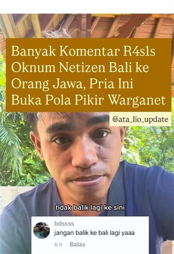 Sebuah video yang diunggah oleh akun media sosial t1kt0k @ubbuyadi mendadak viral setelah menanggapi komentar negatif oknum netizen yang meminta warga pendatang, khususnya dari Pulau Jawa, untuk tidak kembali lagi ke Bali pasca mudik. Pria dalam video tersebut memberikan penjelasan menohok mengenai ketergantungan ekonomi yang saling berkaitan di Pulau Dewata. Pria yang mengaku berprofesi sebagai sopir ini mengungkapkan keresahannya saat melihat banyaknya ruko, warung, dan toko yang tutup selama 