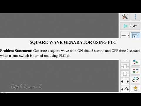 Square wave generation using PLC