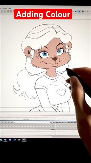 Adding Colour to my 2D Drawn Animation #animation #animator #traditionalanimation #coloring #anime