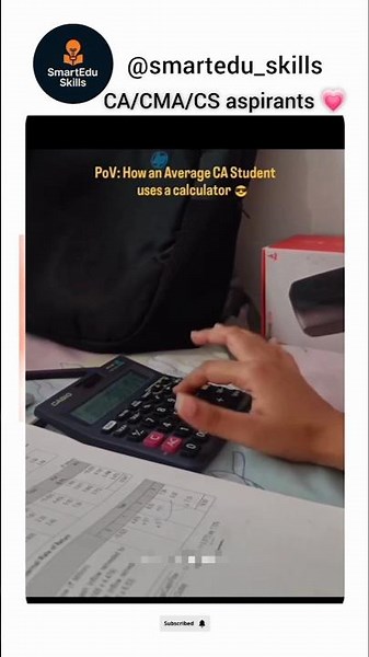 CA students using calculator #caaspirants #camotivation