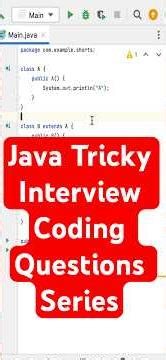 Java Tricky Interview Coding Program 7 #java #javaprogramming