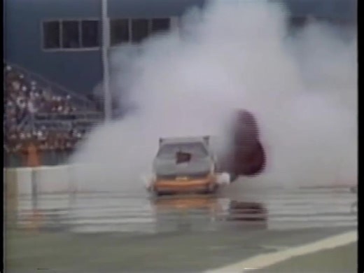 Kenny Bernstein vs Mike Dunn at the 1987 Winston All Stars event at Texas Motorplex. A big time fire for Mike in the Pisano Funnycar. | Drag Racing Media Of The Past