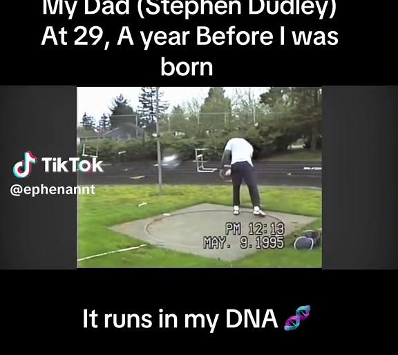 Discus throwing, track & field, sports runs in my family 🧬 around this time in #1994 my Dad was hitting qualifying marks for #teamusa, though he never got his shot due to loved ones getting ill, he bread a family of top tier athletes! I’m the baby of the family born in #1996 I’m 28 now I know I can do this ! #losangeles2028🇺🇸 #olymipcs #underdog #lfg #gym #discus #retro #1996olympics #trackandfield #LevelUp #throwfar #thrower