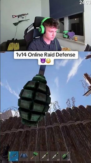 1v14 Raid Defense 😈#oilrats #rust #shorts