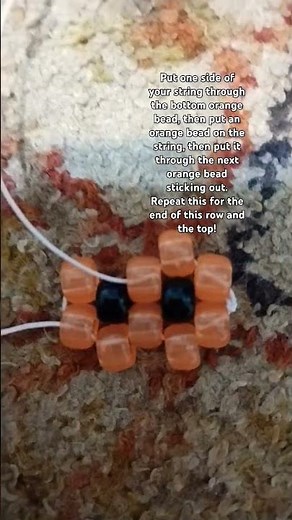 tutorial for a Kandi pumpkin:) #kandi #kandibeads #fypシ゚ #tutorial #diy