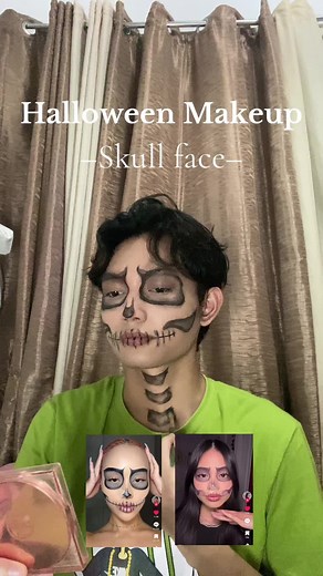 Halloween Makeup Ideas | Skull #fypシ #fyppppppppppppppppppppppp #fyp #medstudent #study #makeup #halloween