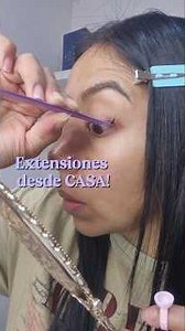 Eyelash Extensions at Home #extensions #falselashes #tutorial #eyelashextensions #makeup #beauty