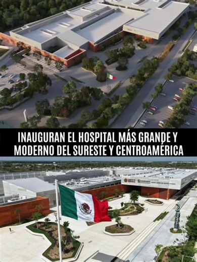 IMPRESIONANTE 🏥💪🏻👊 Ha quedado inaugurado el mega Hospital General “Dr. Agustín O’Horán” en Mérida, Yucatán, considerado el más grande del sureste de México y de Centroamérica. Tiene el tamaño de todo el Zócalo de la CDMX.